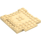 LEGO Tan Plate 8 x 8 x 0.7 with Cutouts and Ledge (15624)