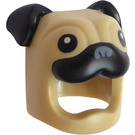 LEGO Tan Pug Dog Costume Head Cover (73662)
