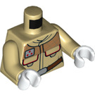 LEGO Beige Rebel Officer Minifigur Torso (973 / 76382)