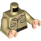 LEGO Beige Rene Belloq Minifigure Busto (973 / 76382)