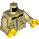 LEGO bronzer Safari Shirt avec Dark Green Collar Torse (973 / 76382)