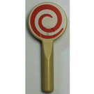 LEGO Tan Signal Paddle with Red and White Spiral (3900 / 49921)