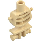 LEGO Tan Skeleton Torso with Rounded Ribs with Thin Shoulder Pins (6260)