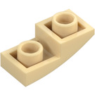 LEGO Beige Skråning 1 x 2 buet Inverteret (24201)