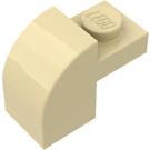 LEGO Beige Skråning 1 x 2 x 1.3 Buet med Plate (6091 / 32807)