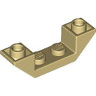 LEGO Tan Slope 1 x 4 (45°) Double Inverted with Open Center (32802)