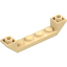 LEGO Beige Pendenza 1 x 6 (45°) Doppio Invertito con Open Centro (52501)