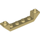 LEGO Beige Steigung 1 x 6 (45°) Doppelt Invertiert mit Open Center (52501)