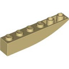 LEGO Zandbruin Helling 1 x 6 Gebogen Omgekeerd (41763 / 42023)