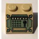 LEGO Beige Skråning 2 x 2 (45°) med antique cash register (3039 / 46404)