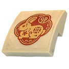 LEGO Tan Slope 2 x 2 Curved with Rabbit Sticker (15068)