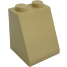 LEGO Beige Skråning 2 x 2 x 2 (65°) med bunnrør (3678)