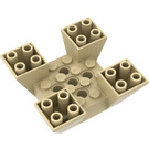 LEGO Zandbruin Helling 6 x 6 x 2 (65°) Omgekeerd Quadruple (30373)