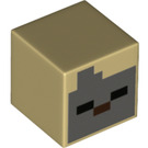 LEGO Tan Square Minifigure Head with Husk Face (19729 / 53512)