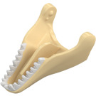 LEGO Tan T-rex Jaw with White Teeth (20959 / 38773)