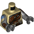 LEGO bronzer The Mandalorian avec Casquette et Din Djarin Diriger Minifig Torse (973 / 76382)