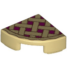 LEGO Beige Tile 1 x 1 Fjerdedel Sirkel med Lattice Pie (25269 / 26484)