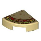 LEGO Barva opálení Dlaždice 1 x 1 Čtvrtletí Kruh s Taco Slice (25269 / 103347)