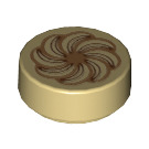 LEGO bronzer Tuile 1 x 1 Rond avec Pastry Swirl (39558 / 98138)