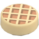 LEGO Beige Piastrella 1 x 1 Rotondo con Waffle Decorazione (56976 / 98138)