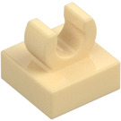 LEGO Beige Laatta 1 x 1 klipsin kanssa (Nostettu "C") (15712 / 44842)