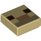 LEGO Tan Tile 1 x 1 with Minecraft Alpaca / Llama Face with Groove (76978 / 77283)