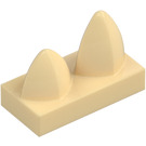 LEGO Beige Piastrella 1 x 2 con 2 Verticale Denti (15209)