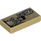 LEGO bronzer Tuile 1 x 2 avec Journey to the West Page avec Araignée Demoness avec rainure (3069 / 76838)