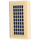 LEGO Tan Tile 1 x 2 with Skyscraper Windows Sticker with Groove (3069)