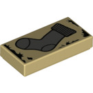 LEGO bronzer Tuile 1 x 2 avec Sock avec rainure (3069 / 39309)