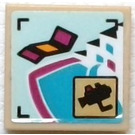 LEGO Tan Tile 2 x 2 Inverted with Camera and Sunbed Sticker (11203)
