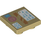LEGO bronzer Tuile 2 x 2 Inversé avec Shipping Boîte avec Postage Stamp et Address Labels (11203 / 29881)