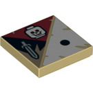 LEGO Tan Tile 2 x 2 with 1 Black Dot, Skull, Sword with Groove (3068 / 93953)