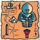 LEGO bronzer Tuile 2 x 2 avec Egyptian Treasure Map avec rainure (3068)