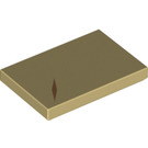 LEGO Tan Tile 2 x 3 with Dark Tan Diamond (26603 / 36959)