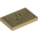 LEGO Tan Tile 2 x 3 with Dumbledore‘s Army List  (26603 / 79569)