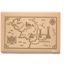 LEGO bronzer Tuile 2 x 3 avec Map of Middle Earth Autocollant (26603)