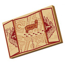 LEGO Tan Tile 2 x 3 with Marauder's Map (26603)