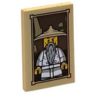 LEGO Tan Tile 2 x 3 with Picture of Yang Sticker (26603)
