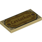 LEGO Tan Tile 2 x 4 with Leviathan Badge (38995 / 78191)