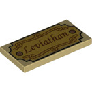 LEGO bronzer Tuile 2 x 4 avec Leviathan Badge (38995 / 78191)