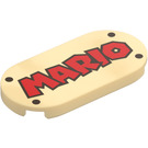 LEGO Tan Tile 2 x 4 with Rounded Ends with 'MARIO' (68950 / 103768)