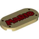 LEGO Tan Tile 2 x 4 with Rounded Ends with 'MARIO' (68950 / 103768)