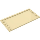 LEGO Zandbruin Tegel 6 x 12 met Studs Aan 3 Edges (6178)