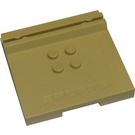 LEGO Beige Laatta 6 x 6 x 0.7 jossa 4 Nupit ja Card-Pidike "Urheilu" (45522)