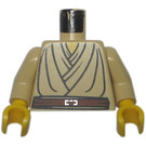 LEGO Zandbruin Torso met Jedi Robes en Brown Riem (973 / 73403)