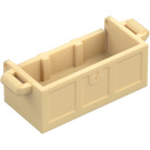 LEGO Beige Scrigno del tesoro Parte inferiore con scanalature (4738 / 54195)