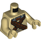 LEGO Zandbruin Tusken Raider met Hoofd Stekels en Crossed Belts Minifiguur Torso (973 / 76382)