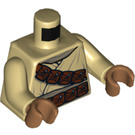 LEGO Beige Tusken Raider mit Kopf Spikes und Diagonal Gürtel Minifig Torso (973 / 76382)