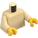 LEGO Beige Undecorated Vartalo jossa Beige Käsivarret ja Keltainen Kädet (76382 / 88585)